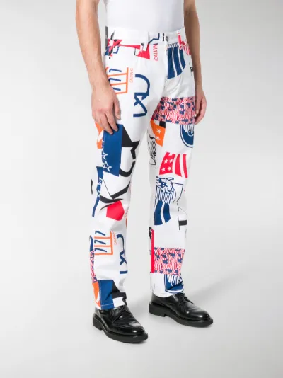 Calvin Klein Jeans Est. 1978 Jeans con stampa bianco | MODES