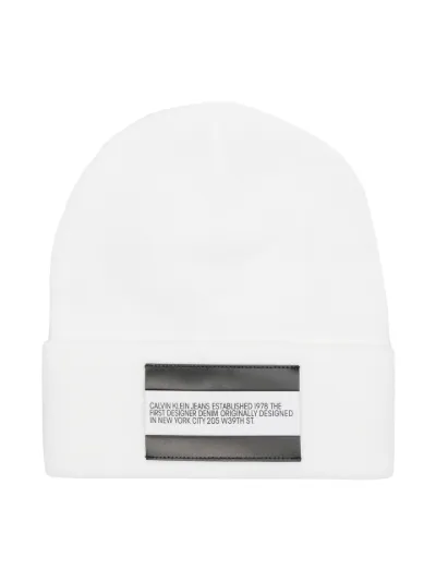 calvin klein patch beanie