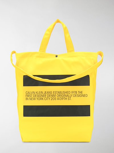 calvin klein logo tote