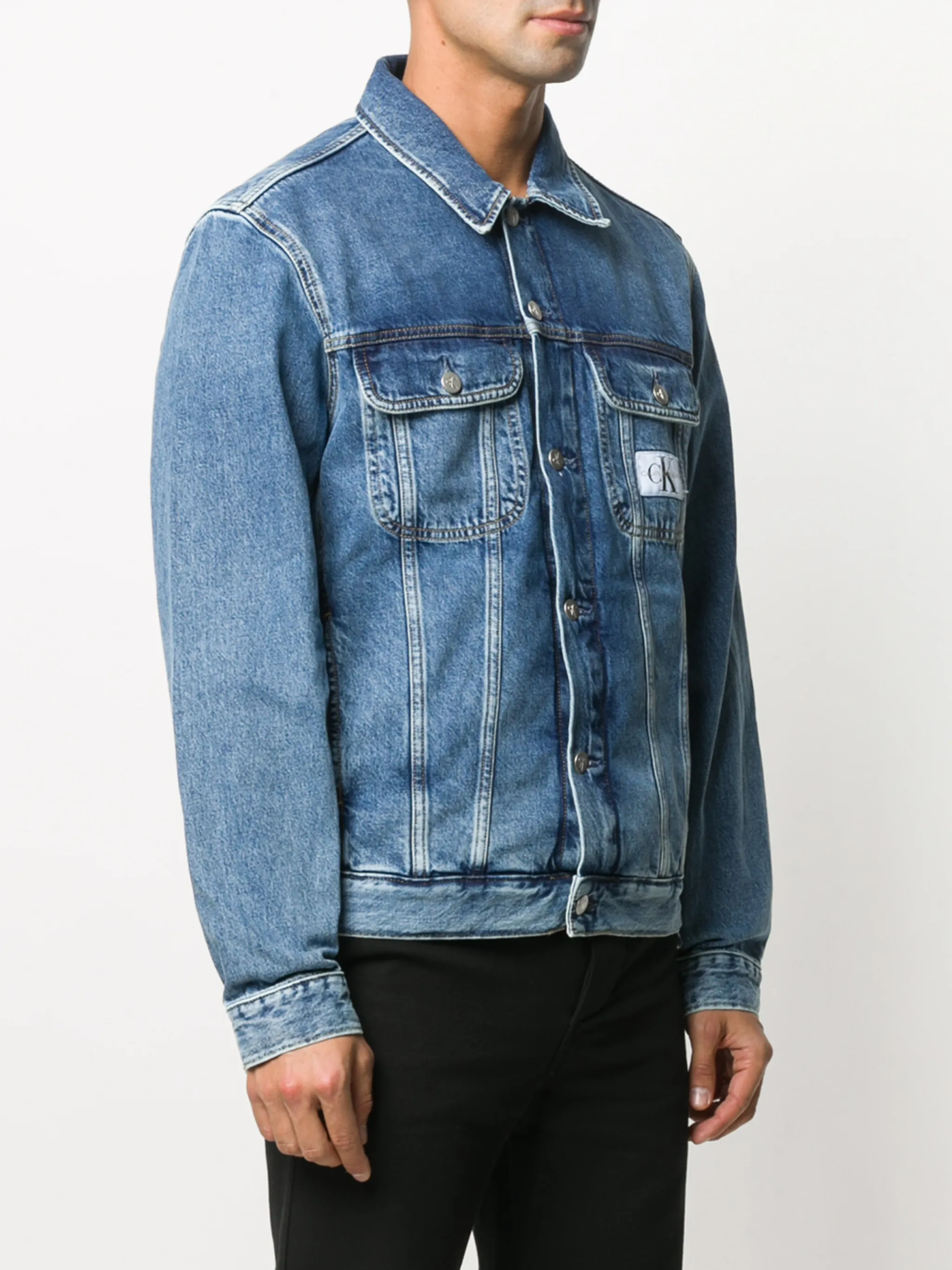 Calvin Klein Jeans logo patch denim jacket | Eraldo.com KM