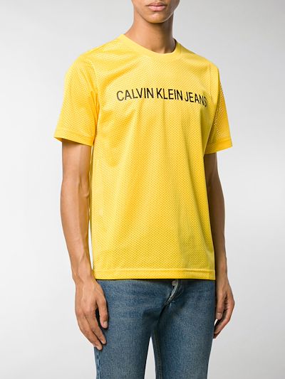 yellow calvin klein t shirt