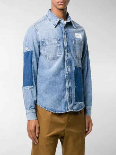 calvin klein jeans blue shirt