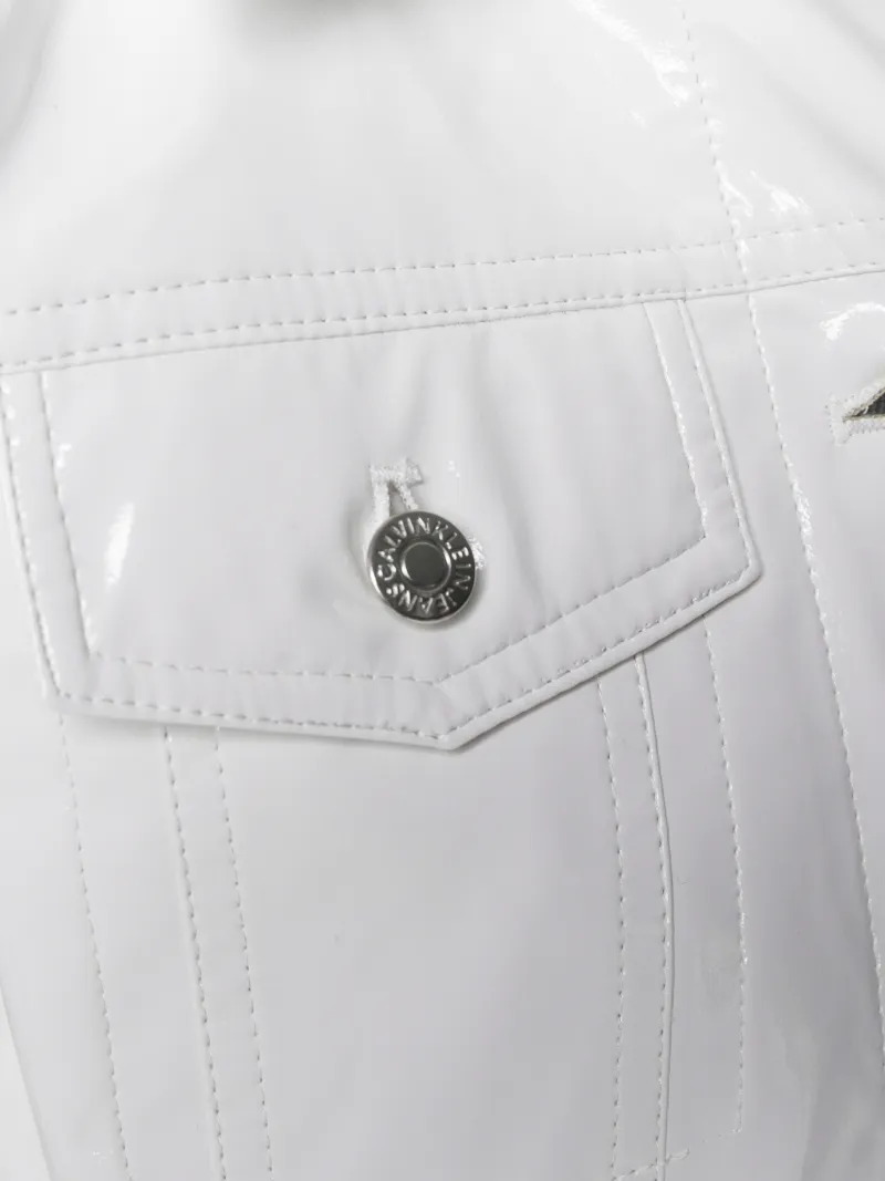 white patent jacket