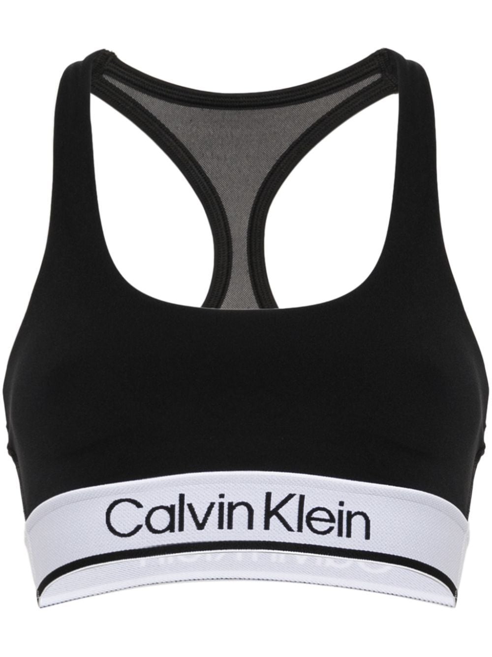 logo-underband mesh sports bra, Calvin Klein