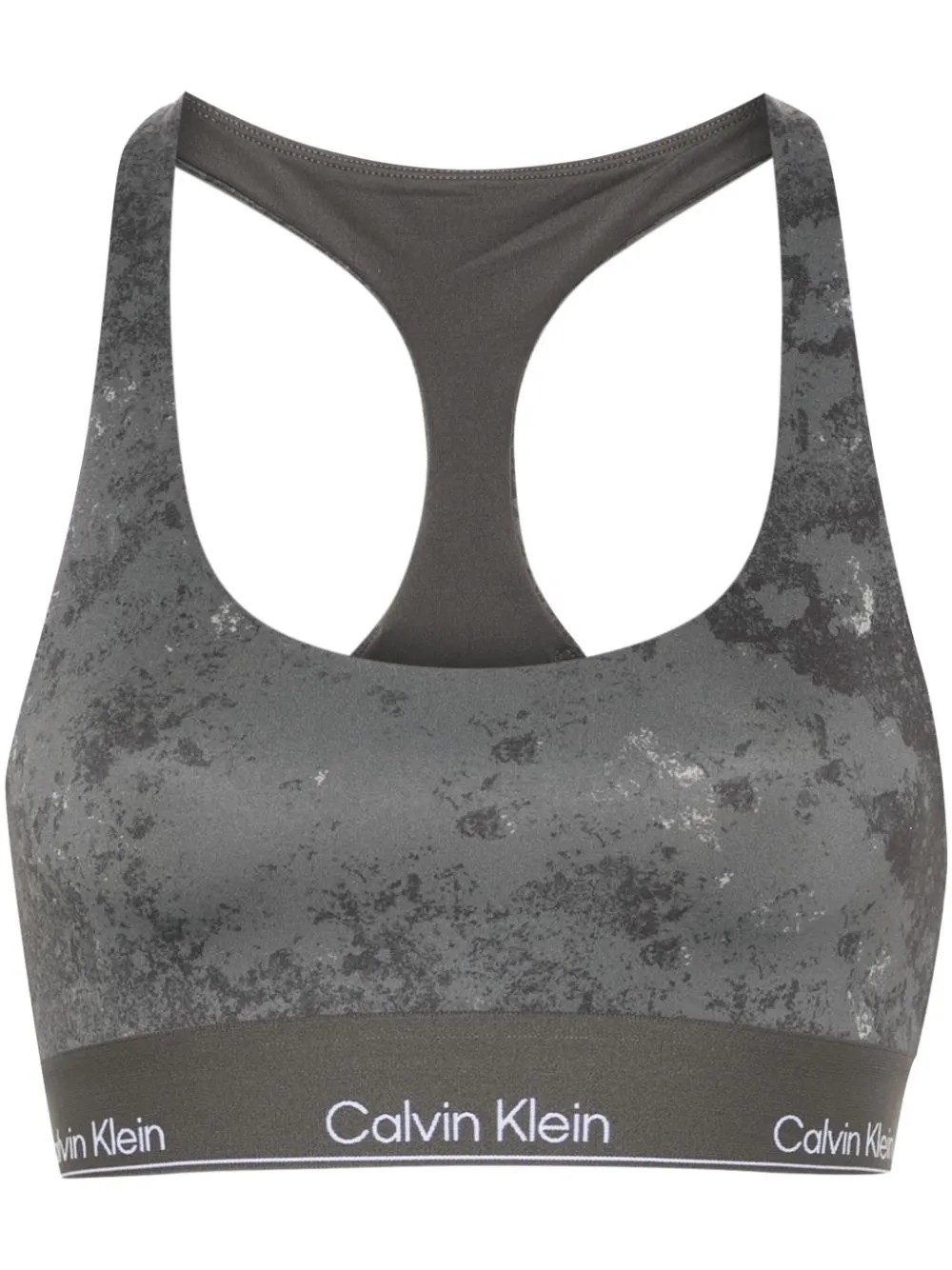 Grey calvin klein sports bra discount