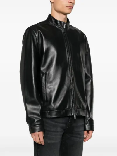 Calvin Klein zip up leather jacket Eraldo US