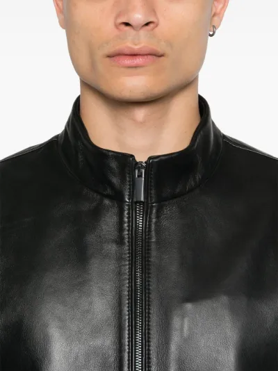 Calvin Klein zip up leather jacket Eraldo US