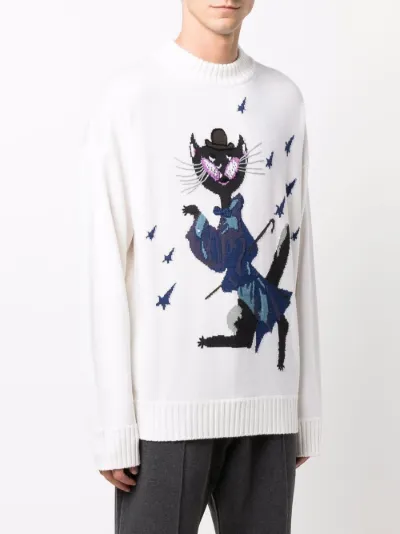 Canali Canali x 8ON8 Cat intarsia-knit jumper | Eraldo.com US