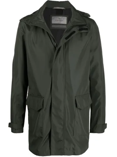 mid length coat with hood