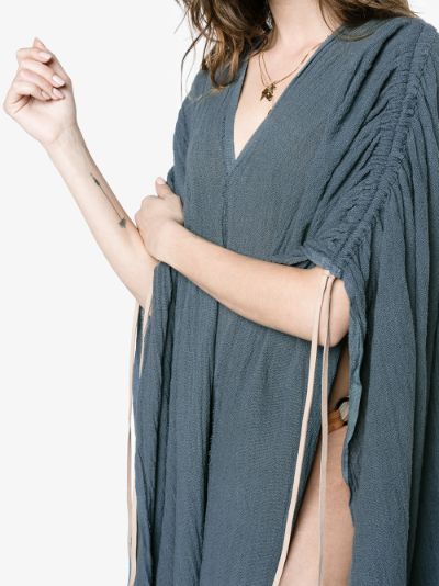 ruched shoulder kaftan dress展示图