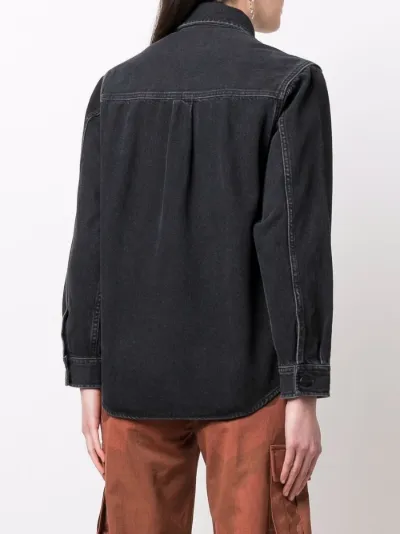 carhartt black denim shirt