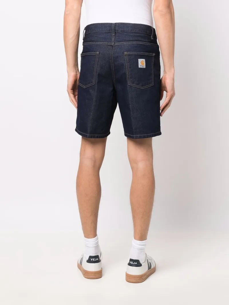 Sale Carhartt WIP straight-leg denim shorts blue | MODES