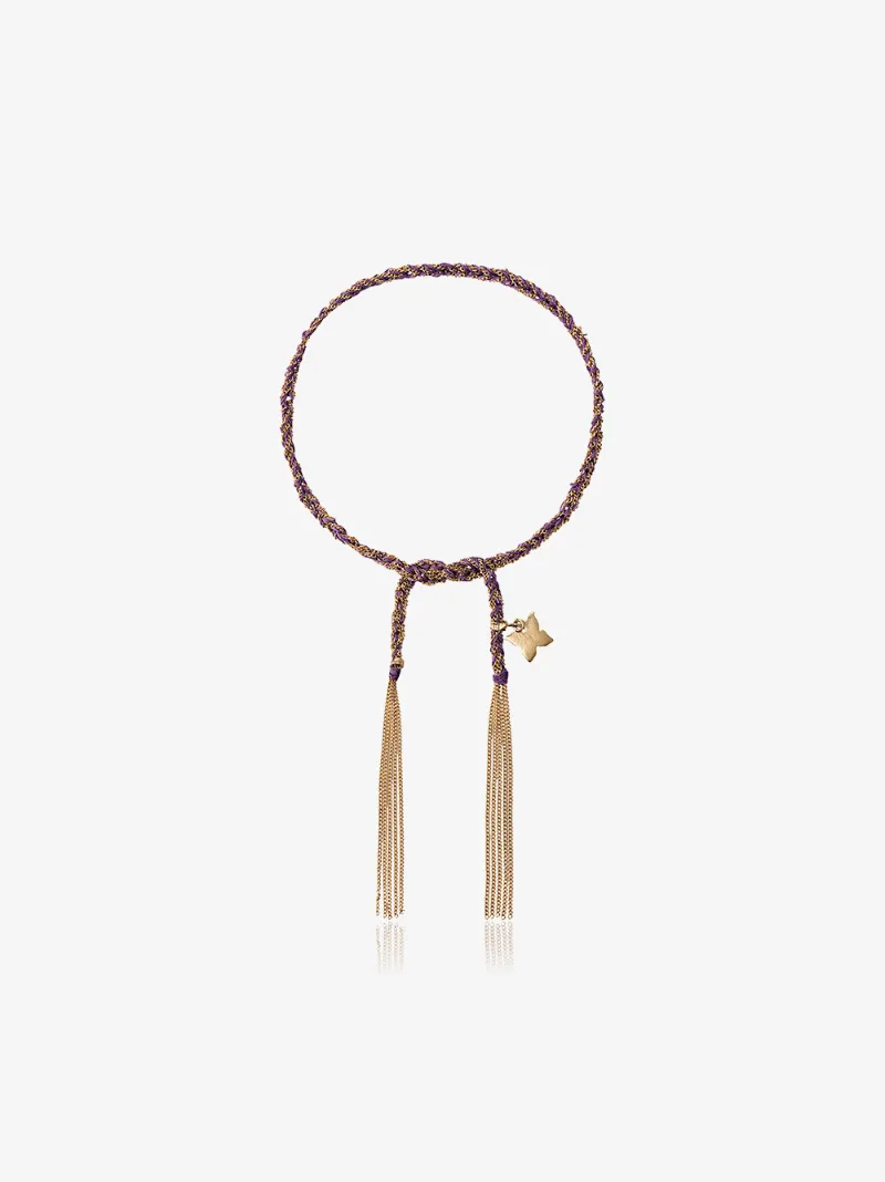 Carolina Bucci Purple Freedom Charm Yellow Gold Bracelet Fine Carolina Bucci Purple Freedom Charm Yellow Gold Bracelet