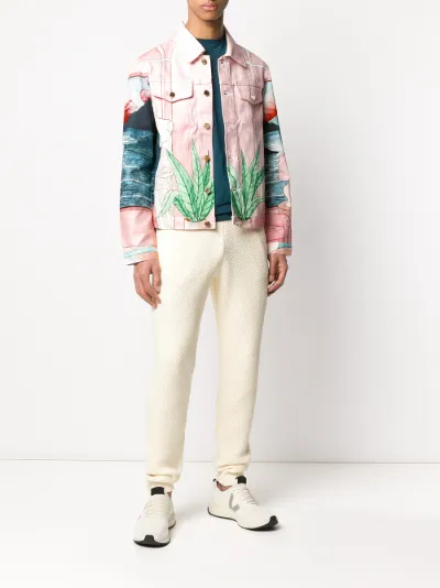 Chambre hand-painted denim jacket 