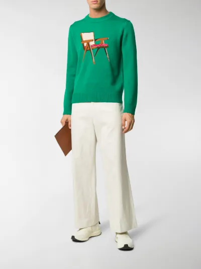 embroidered sleeve jumper