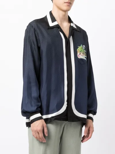 Casablanca graphic Grand Prix print Cuban shirt | Eraldo.com US