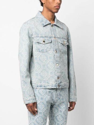Organic cotton jacquard denim shirt