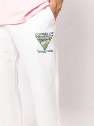 White Tennis Club organic-cotton track pants, Casablanca