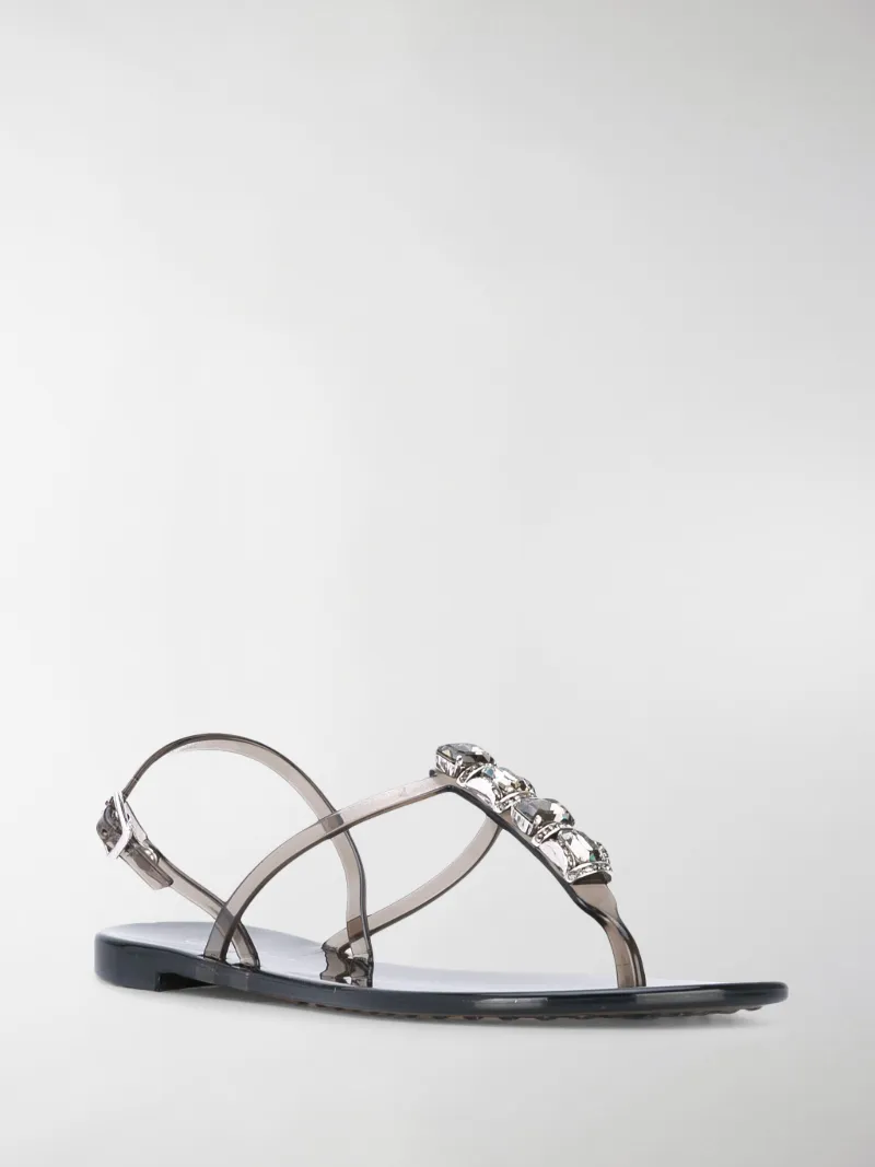 casadei jelly flip flops