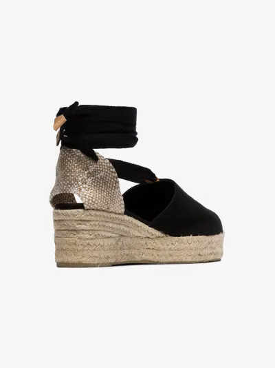 castaner black wedges