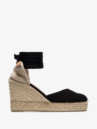 castaner black wedges