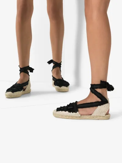 black flat espadrilles