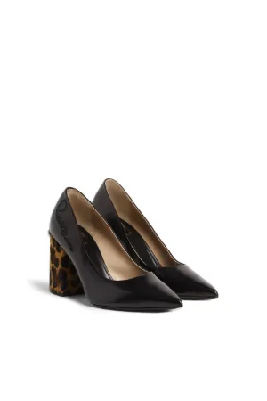 Pumps mit Absatz mit Leoparden-Print
