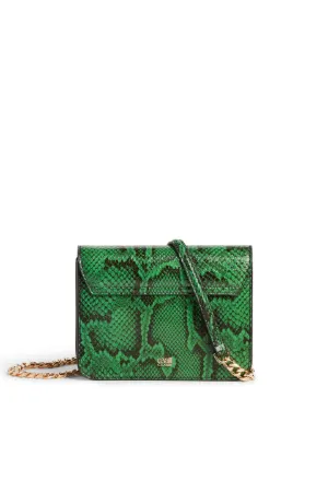 black and snake print bag