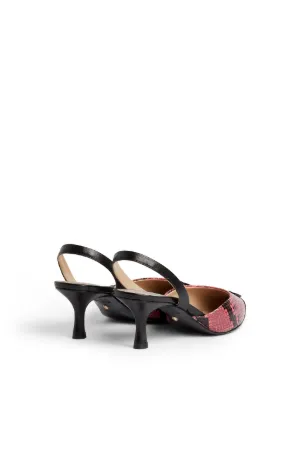 snakeskin slingback pumps