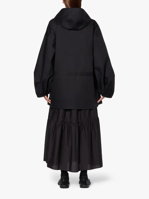 CECILIE BAHNSEN Black Bonded Cotton Anorak