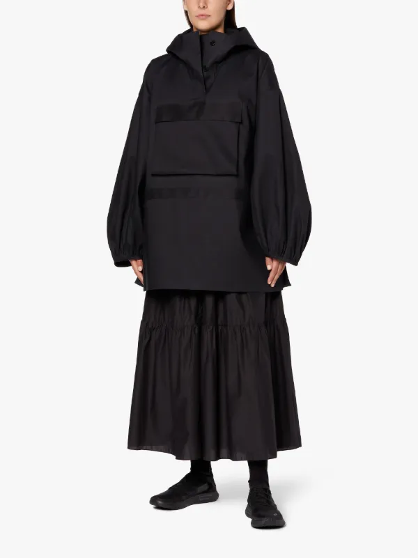 CECILIE BAHNSEN Black Bonded Cotton Anorak