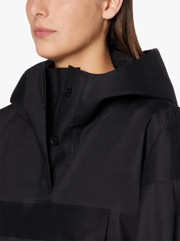 CECILIE BAHNSEN Black Bonded Cotton Anorak