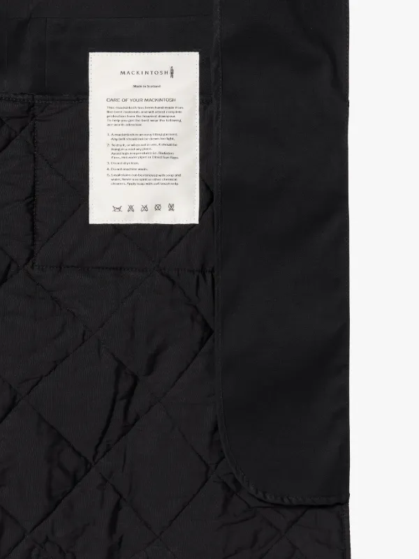 CECILIE BAHNSEN Black Bonded Cotton Blend Sleeveless Patchwork Coat