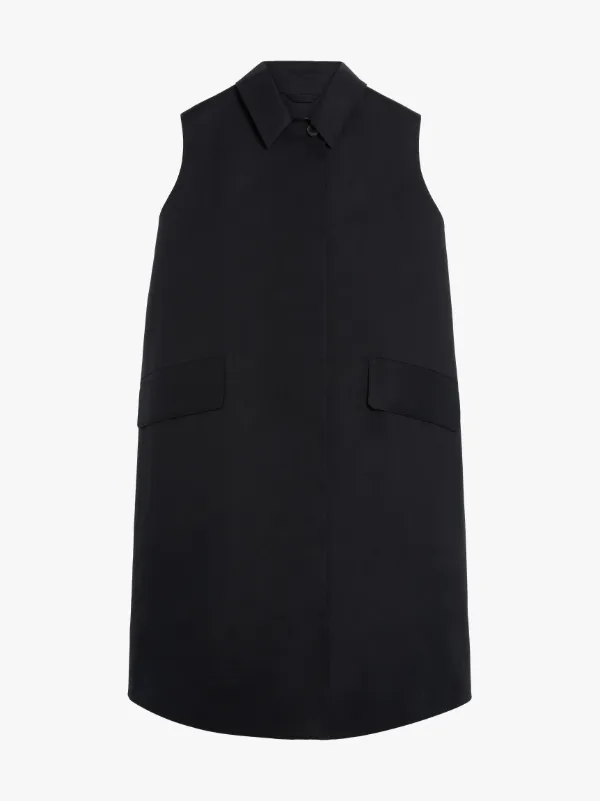 CECILIE BAHNSEN Black Bonded Cotton Blend Vest