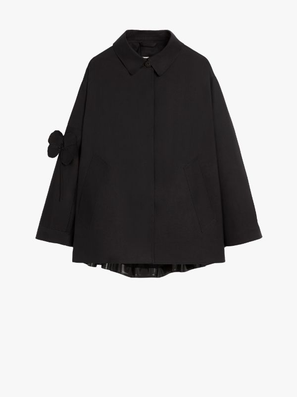 CECILIE BAHNSEN Dallas Black Bonded Cotton Jacket