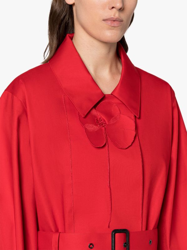 CECILIE BAHNSEN Helen Poppy Bonded Cotton Coat