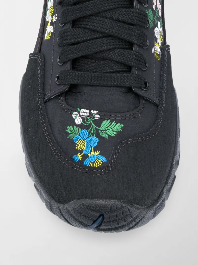 floral embroidered trainers