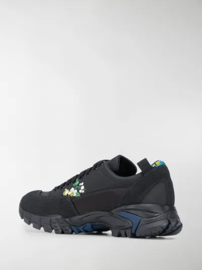 floral embroidered trainers