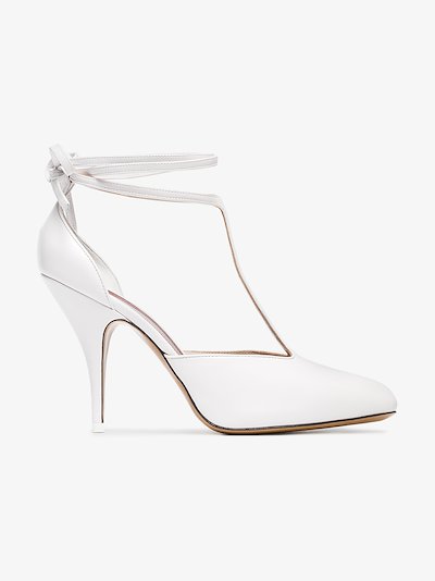 buy sale special section outlet online Celine white 90 leather T bar pumps | Browns buy sale special section outlet online Celine white 90 leather T bar pumps | Browns