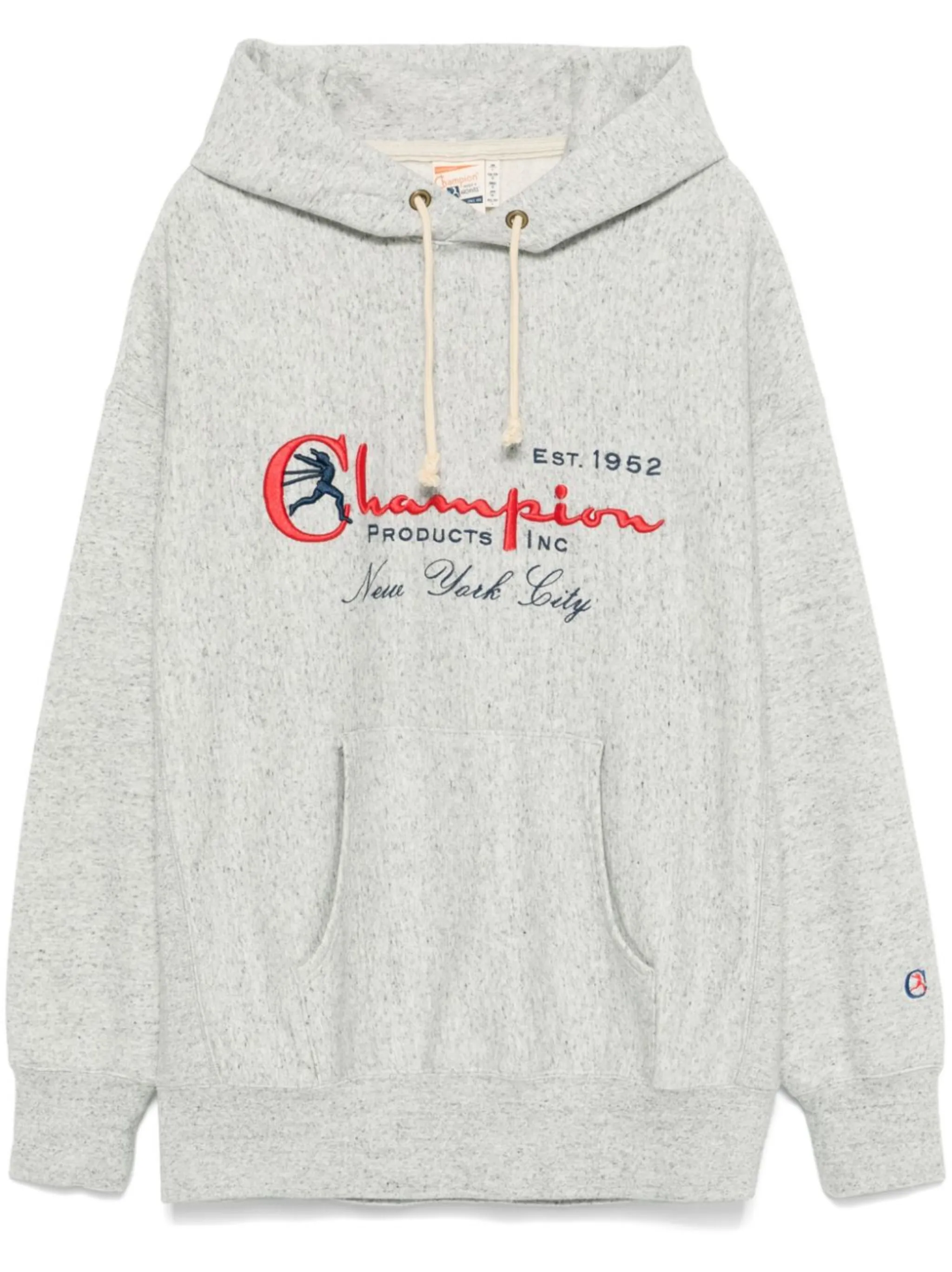 Champion hoodie embroidered logo on sale