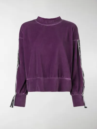 purple velvet sweater