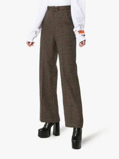 high waisted tweed trousers
