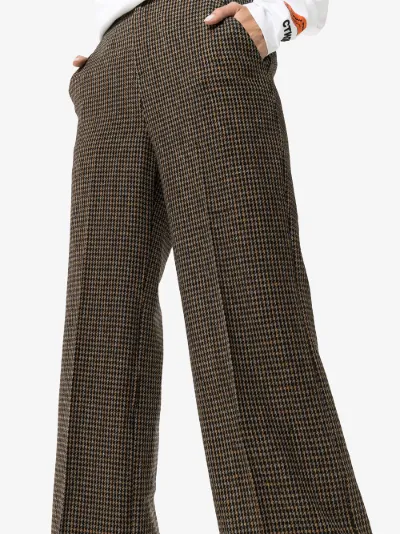 high waisted tweed trousers