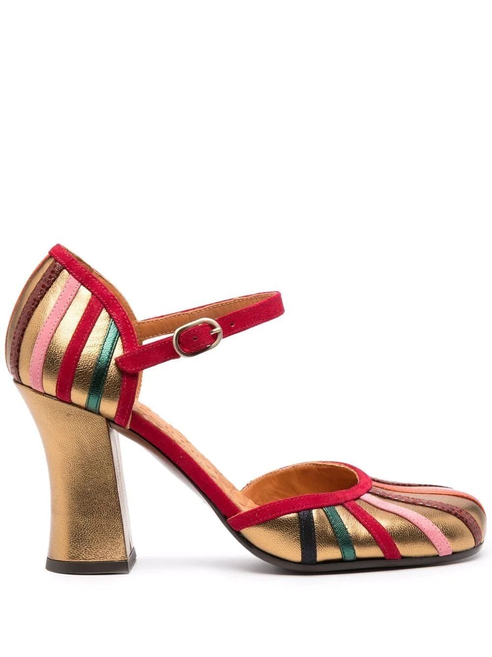 Festa stripe trim pumps Chie Mihara Eraldo