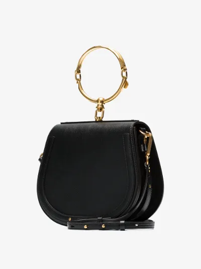 Chloé Black Nile Medium Leather Bracelet Bag Browns Chloé Black Nile Medium Leather Bracelet Bag