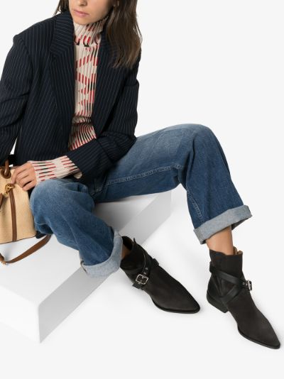 chloé rylee leather ankle boots