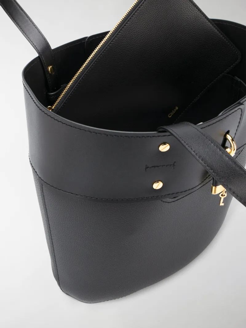 Chloé Borsa tote con lucchetto nero | MODES