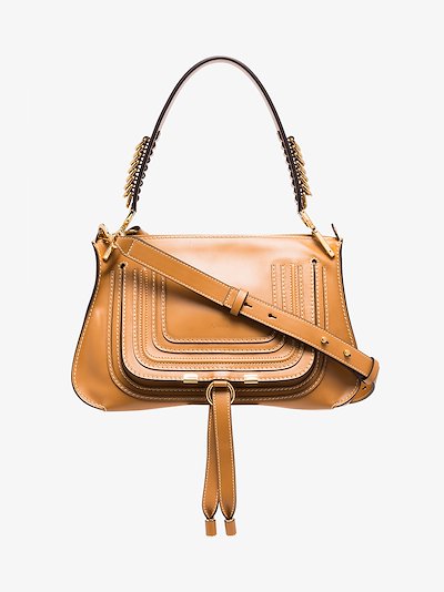 Brown Marcie Leather Shoulder Bag