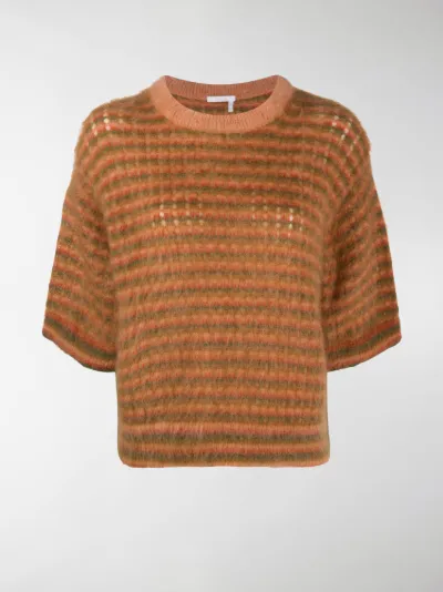 striped crew neck jumper