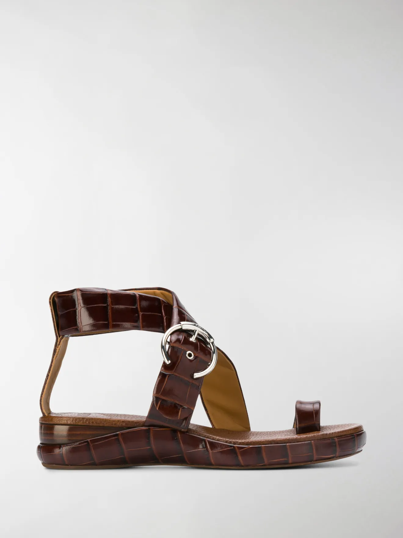 chloe croc sandals